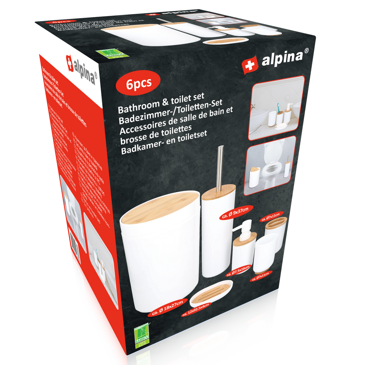 Bathroom & Toilet Set 6Pc
