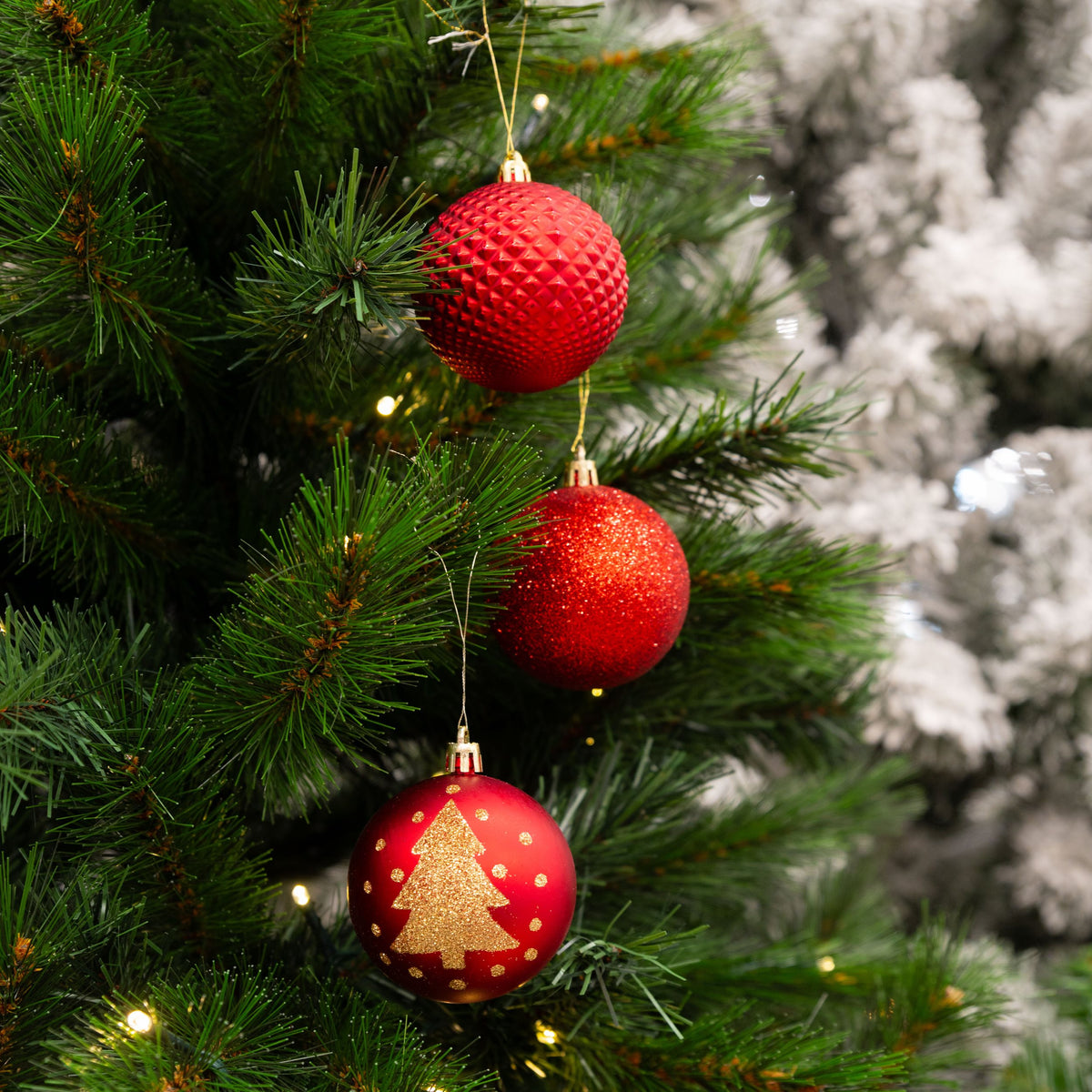 Tree Decoration Red 60Pc