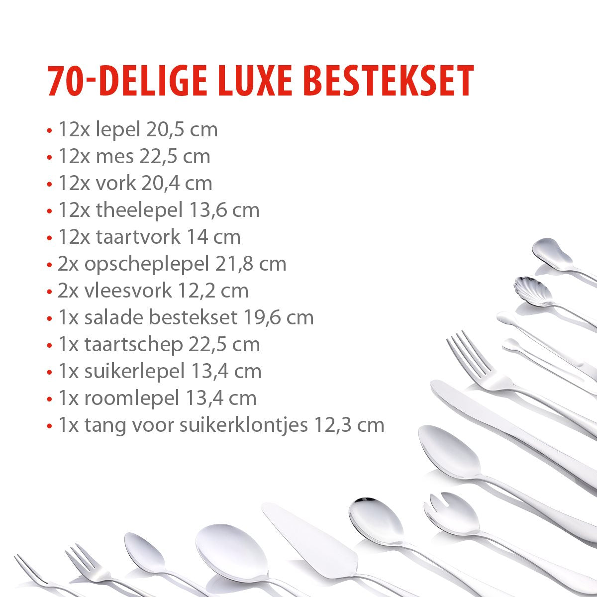 Cutlery Set 70Pcs