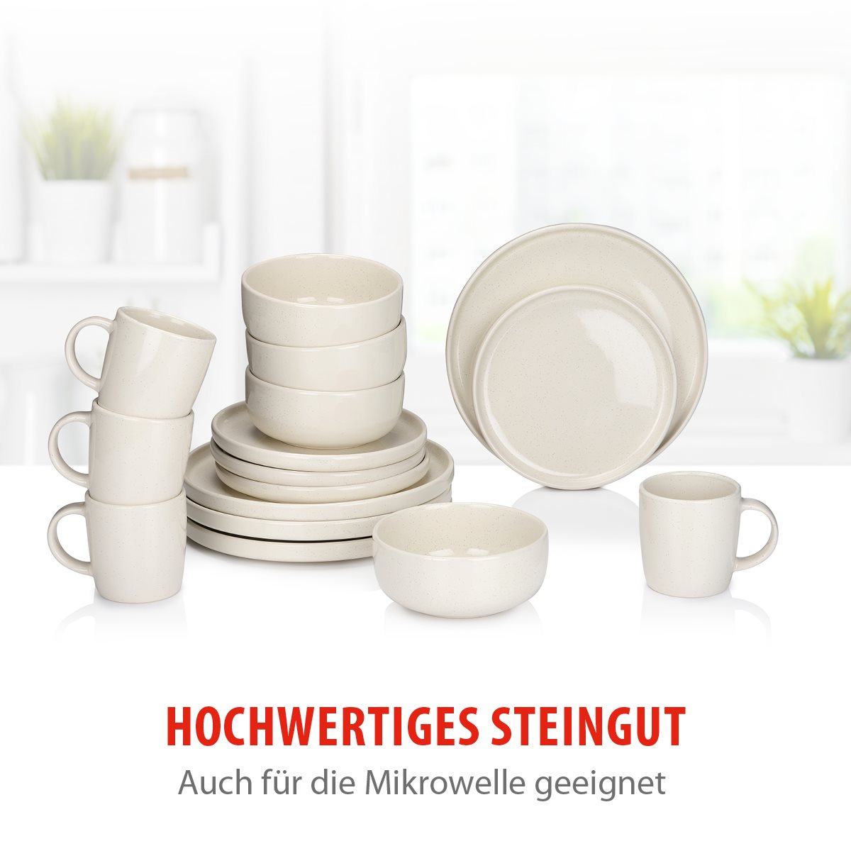 Dinner Set Cream 16Pcs