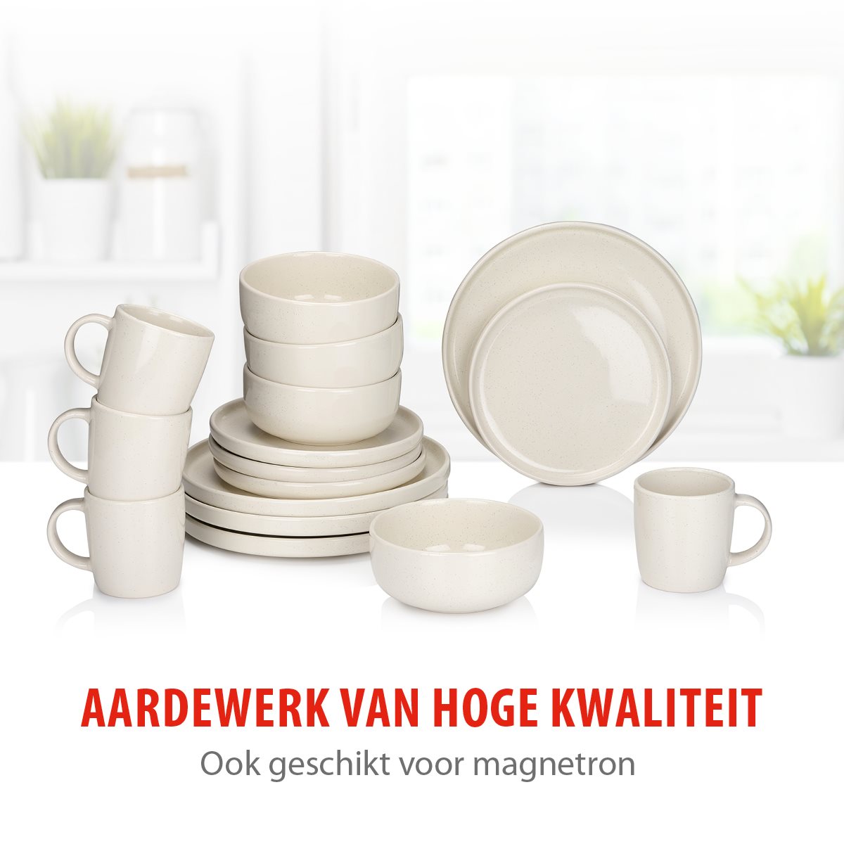 Dinner Set Cream 16Pcs