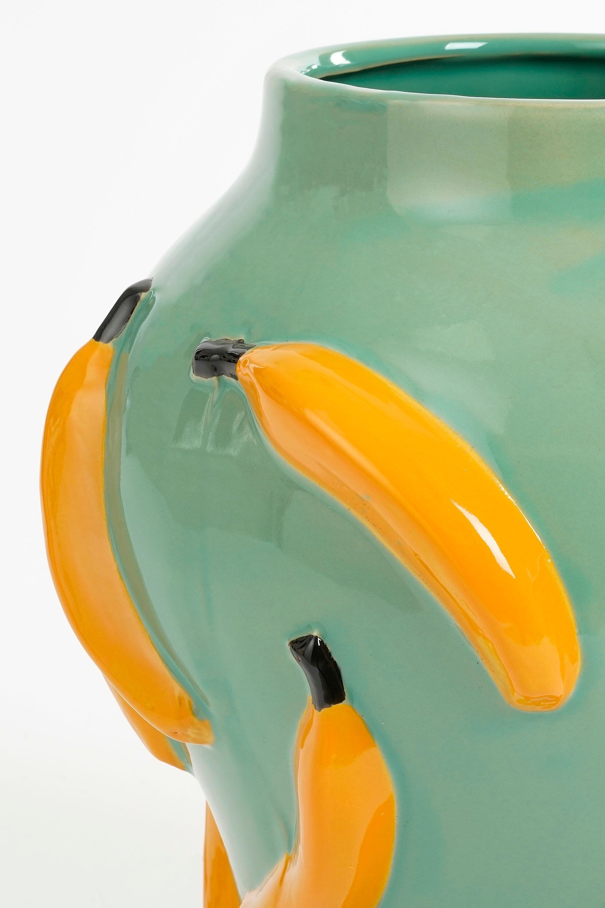 Moza Vase - H30 X Ø27 Cm - Ceramic - Green, Yellow