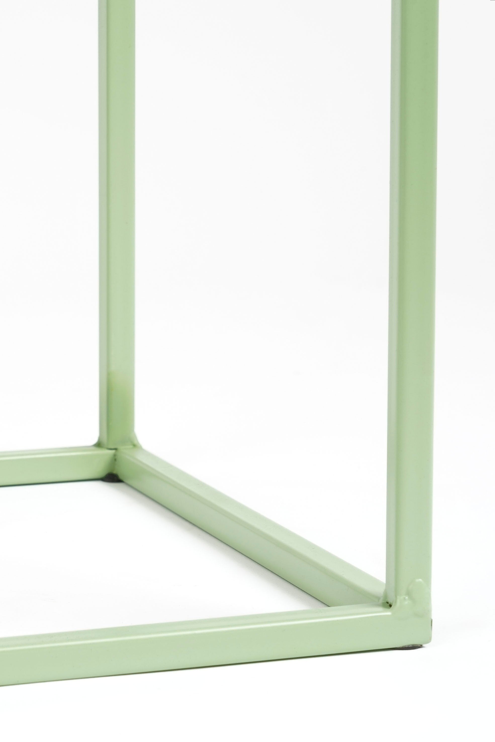 Quinty Side Table - Set Of 3 - L30 X W30 X H70 Cm - Iron - Light Green