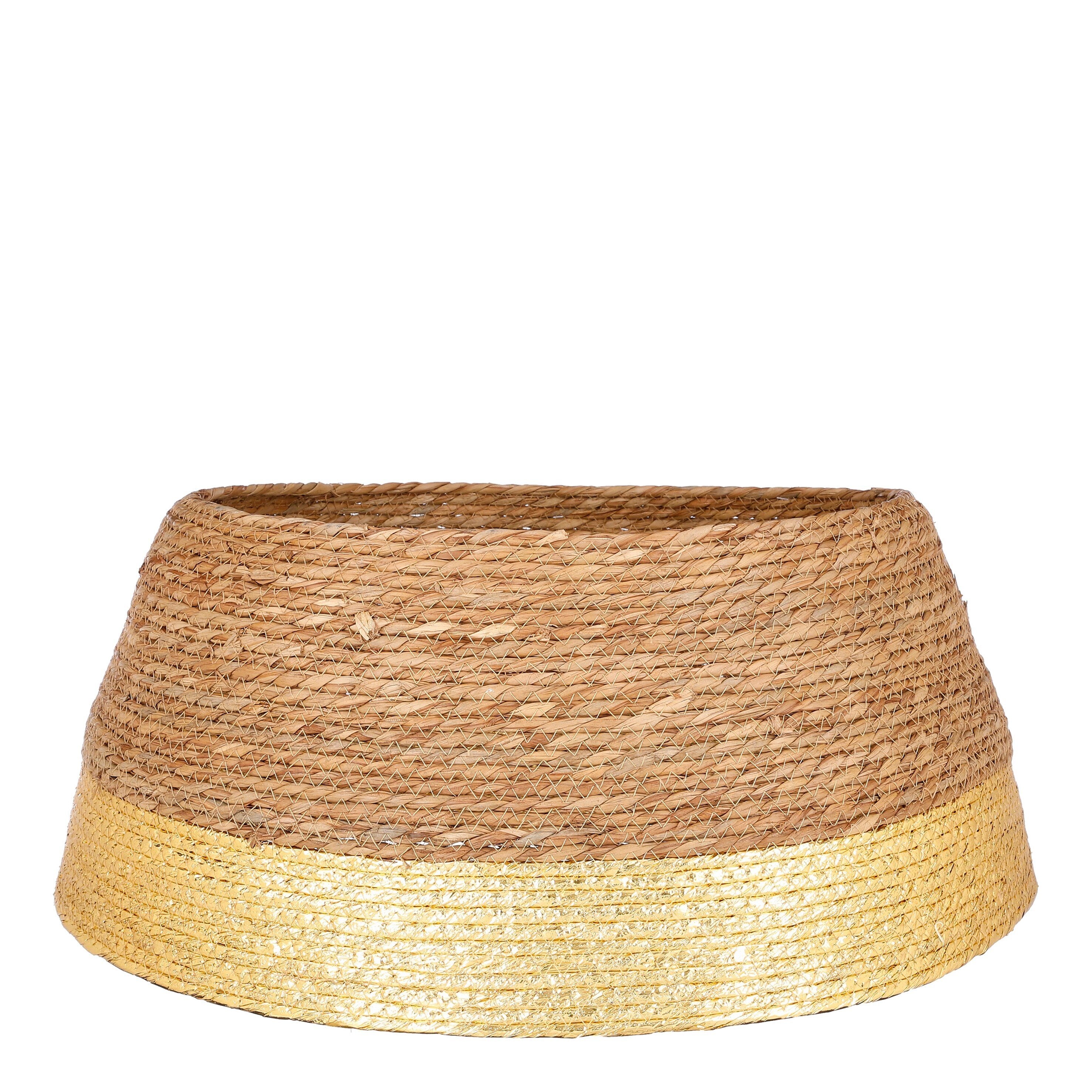 Christmas Tree Skirt - H26 X Ø58 Cm - Seagrass - Gold