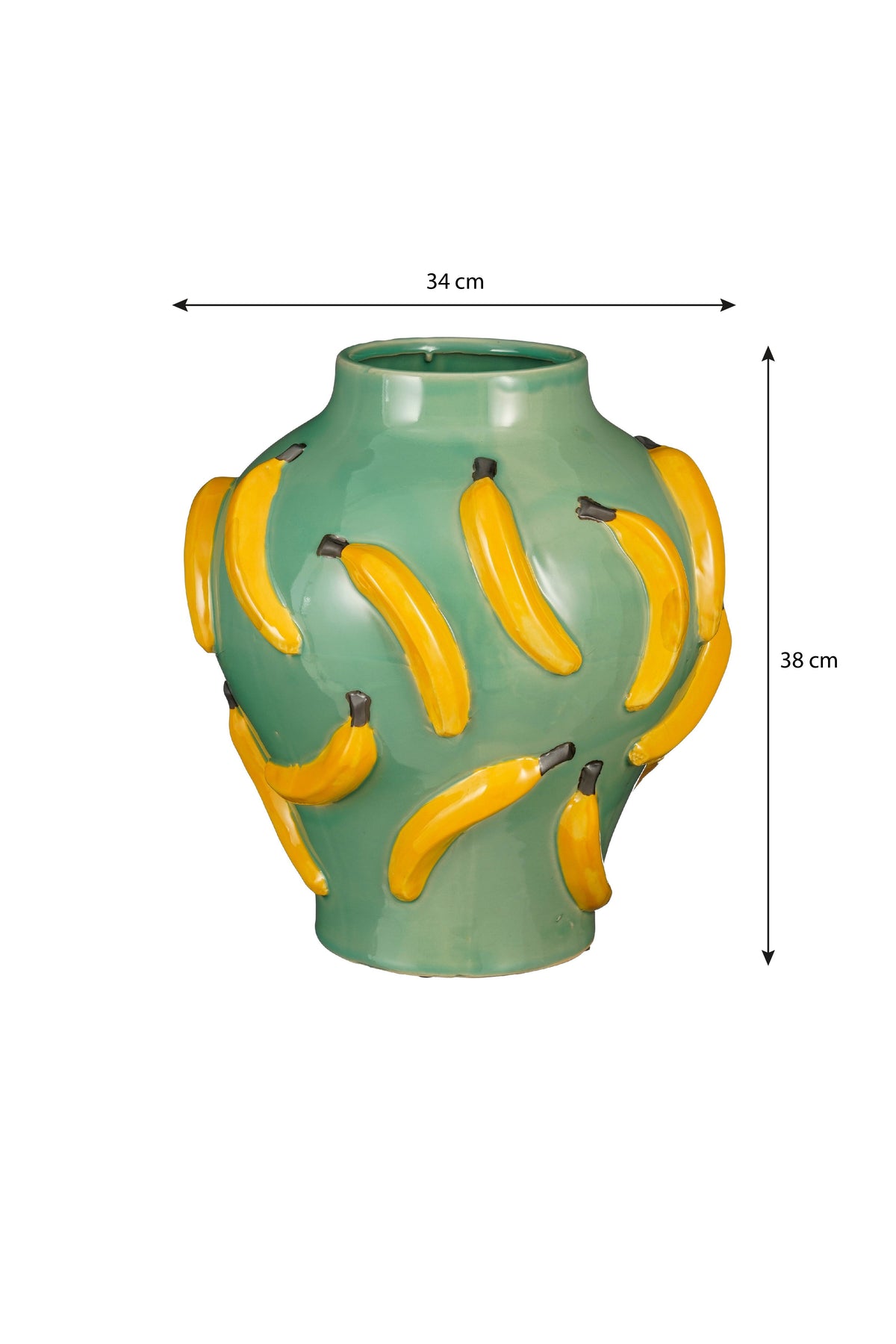 Moza Vase L. Green - H37,5Xd34Cm