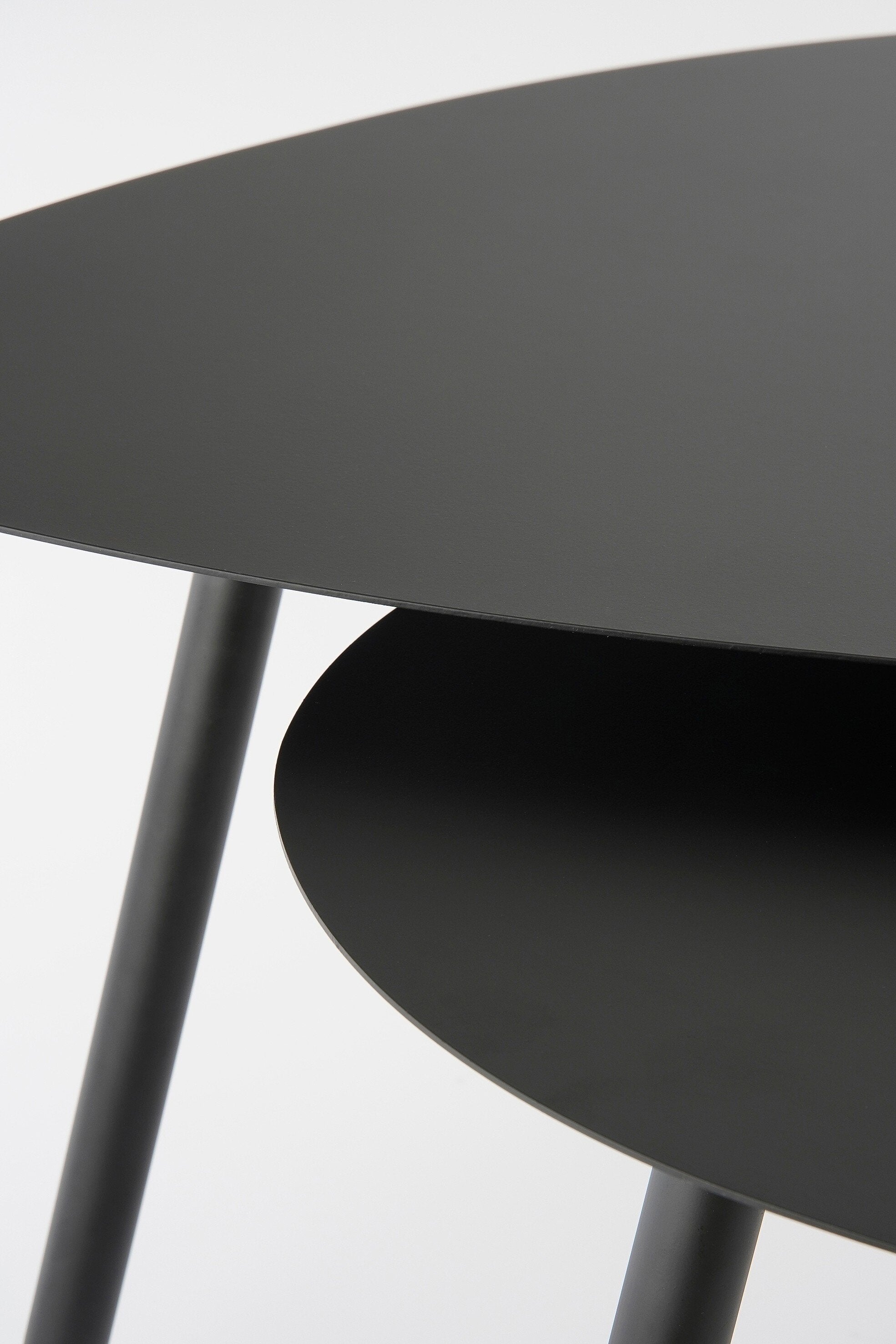 Side Table Black Set Of 2 - L80Xw60Xh47Cm