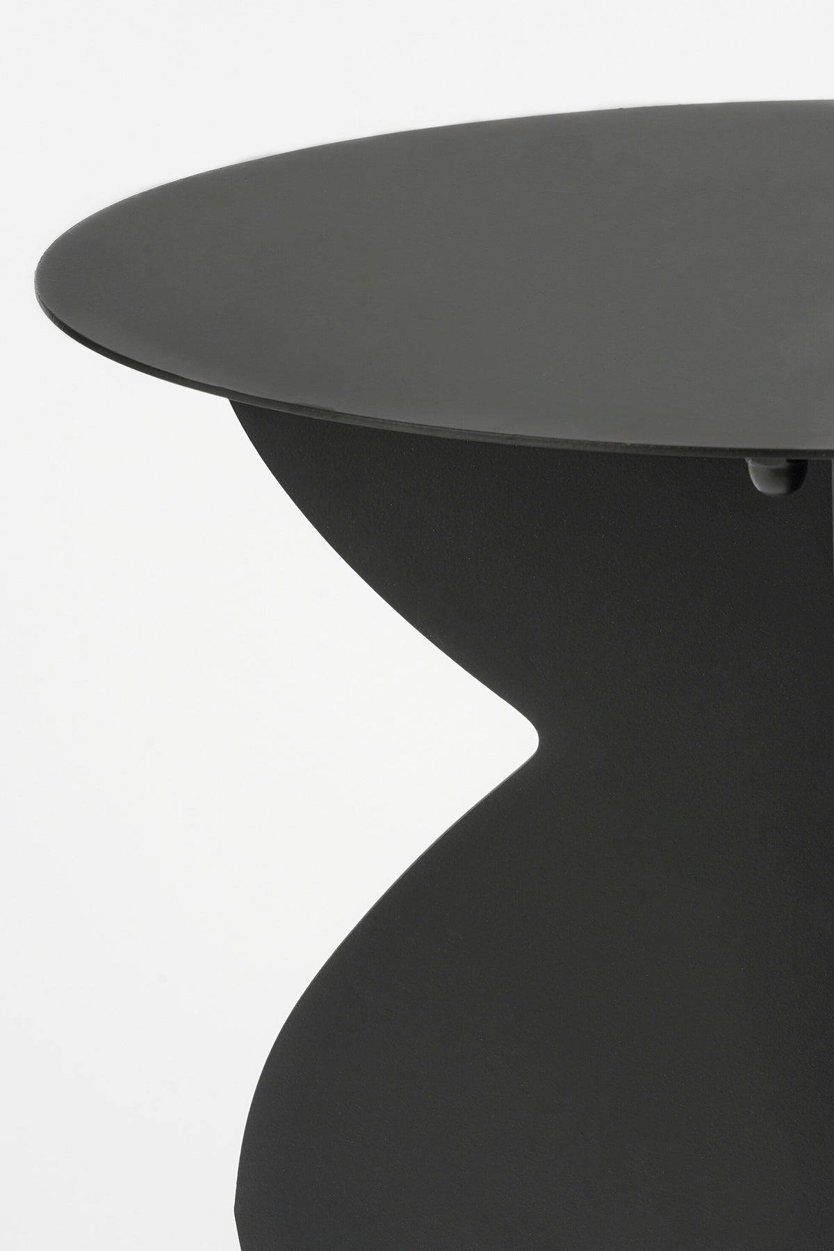 Rafi Side Table - H50 X Ø40 Cm - Iron - Black