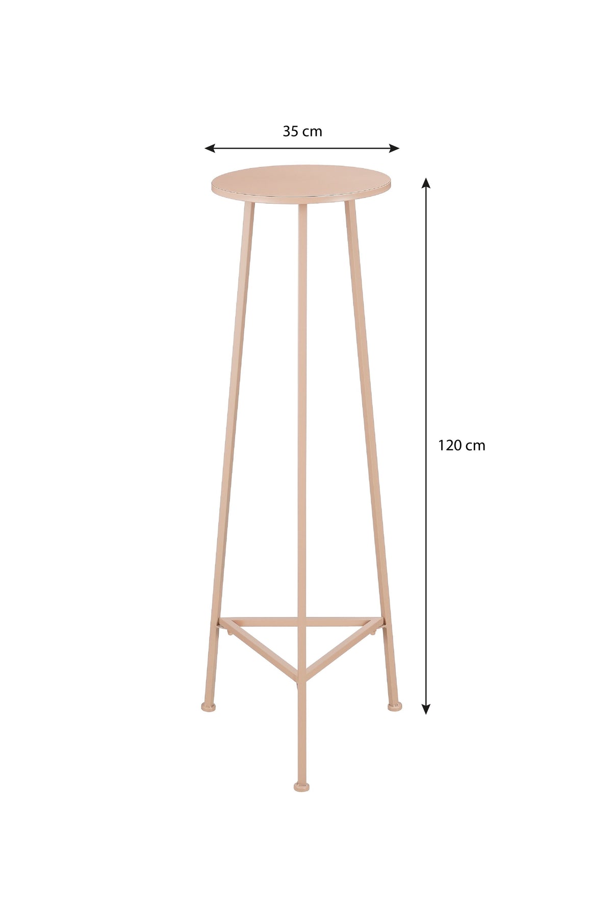 Adine Planttable L. Pink - H120Xd35Cm