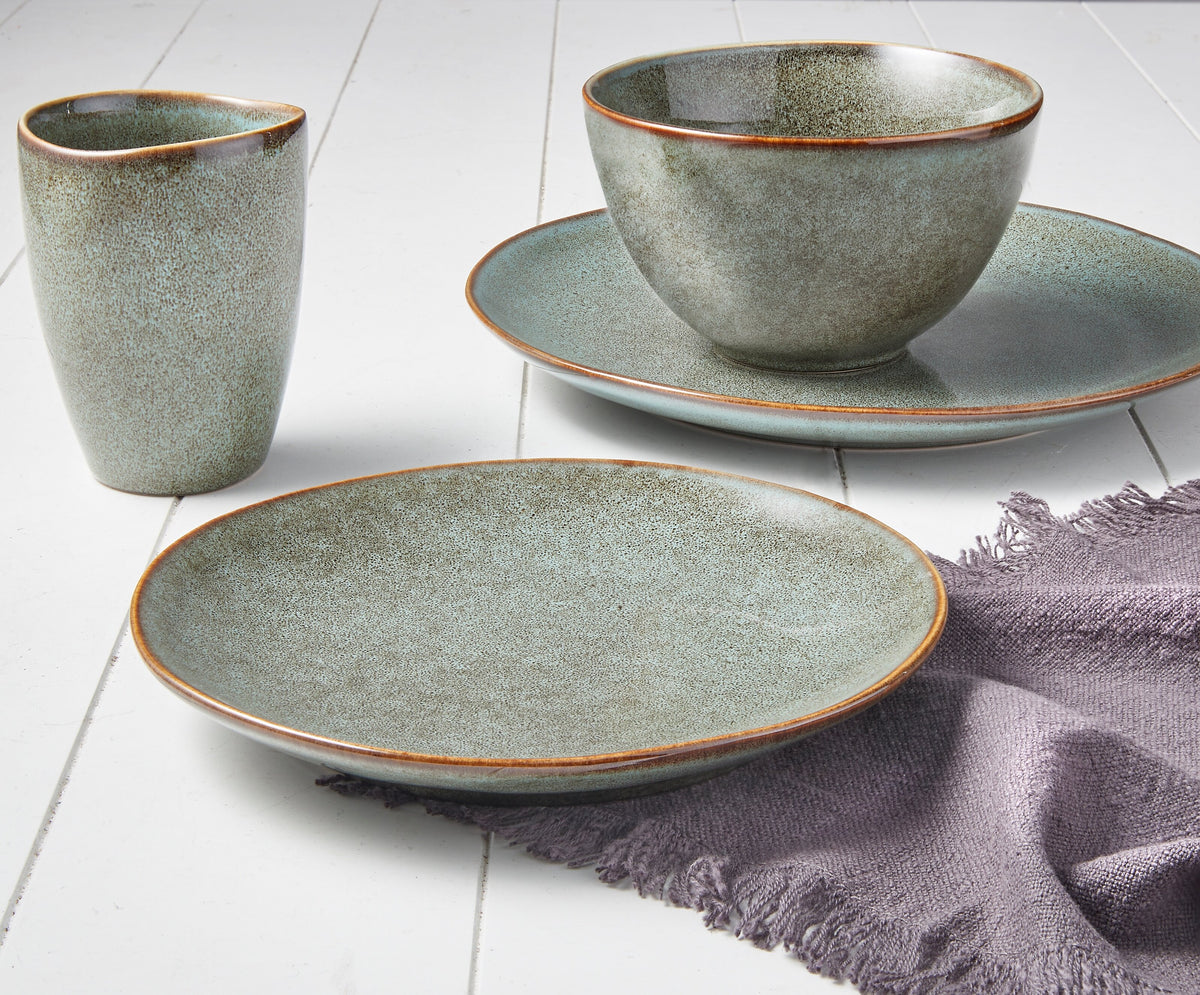 Tabo Dinnerware Set Green 16 Pieces