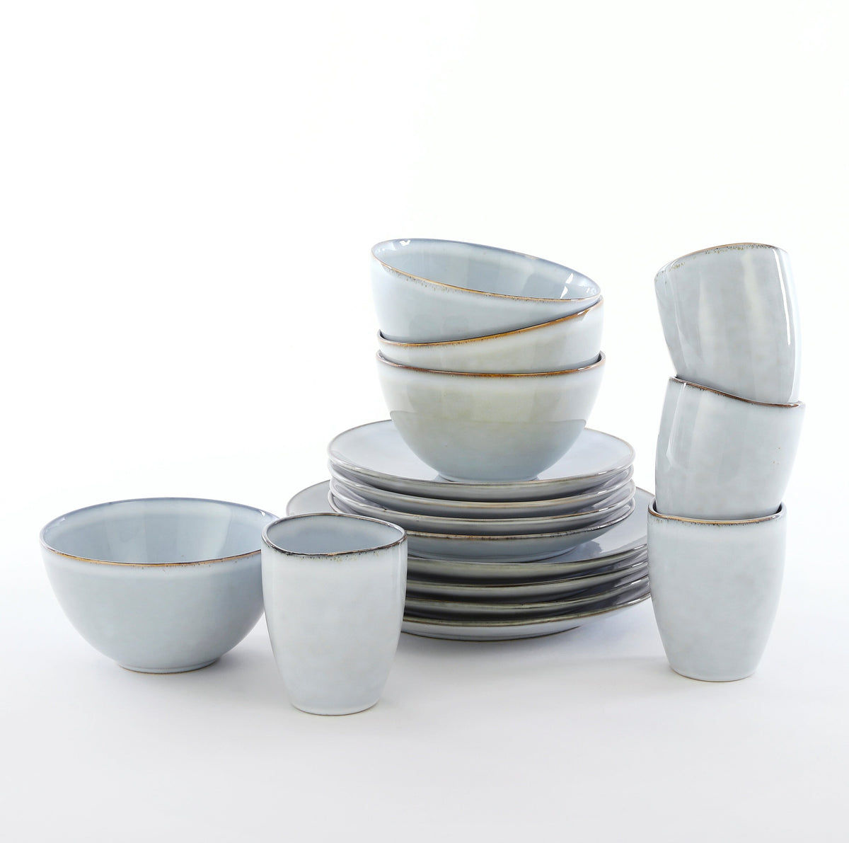 Tabo Dinnerware Set Grey 16 Pieces
