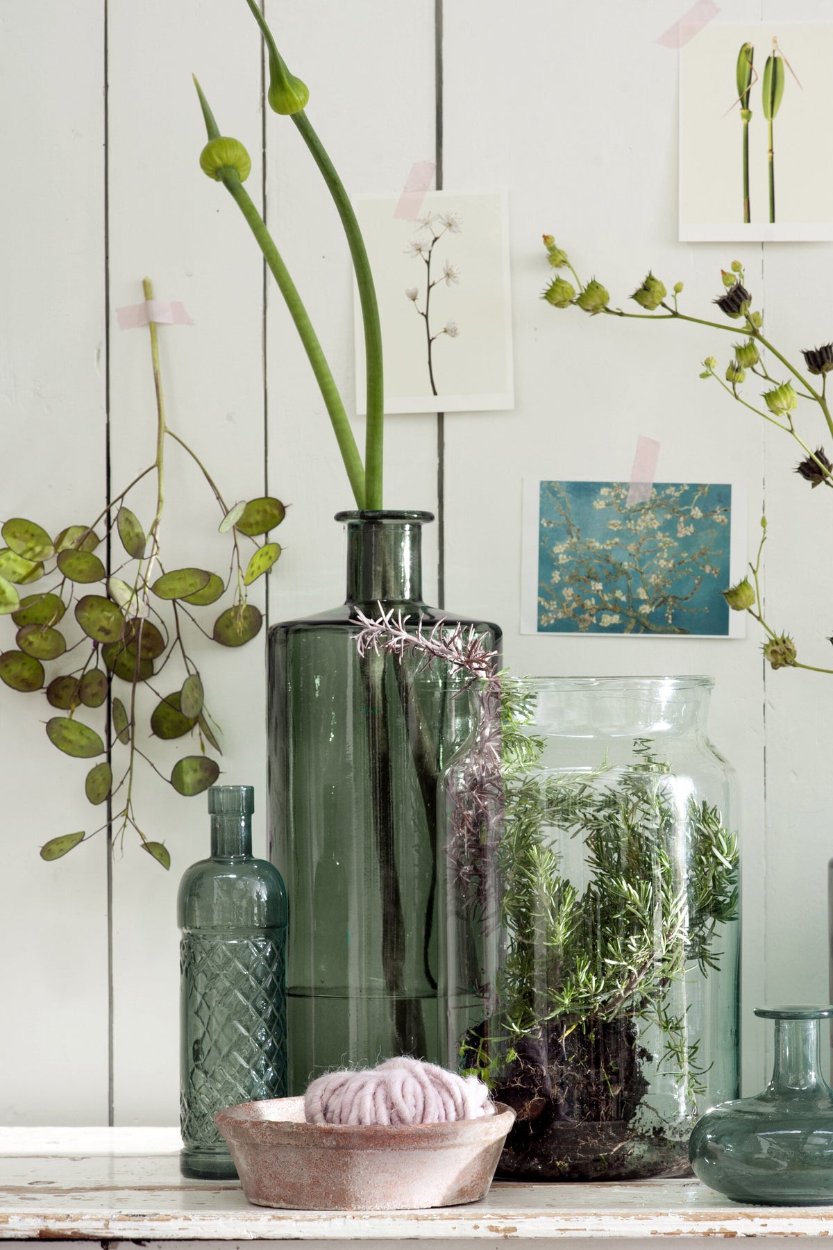 Guan Bottle Glass Grey - H40Xd15Cm