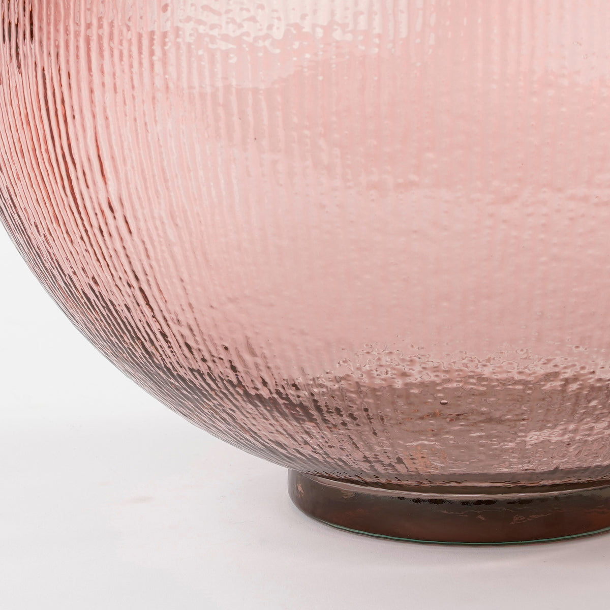 Firenza Bottle Recycled Glass L. Pink - H42Xd34Cm