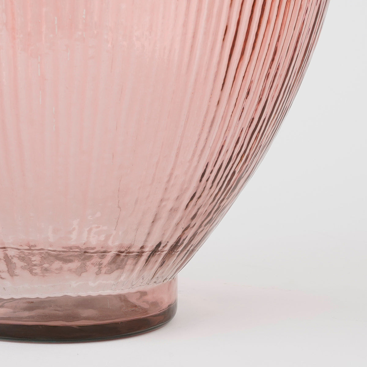 Firenza Bottle Recycled Glass L. Pink - H59Xd29Cm