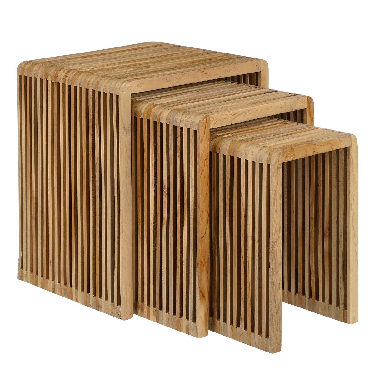Yonker Side Table Brown Set Of 3 - L44Xw34Xh50Cm