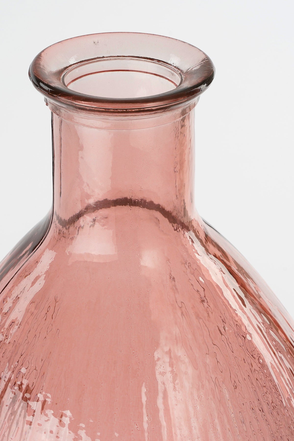 Firenza Bottle Recycled Glass L. Pink - H59Xd29Cm