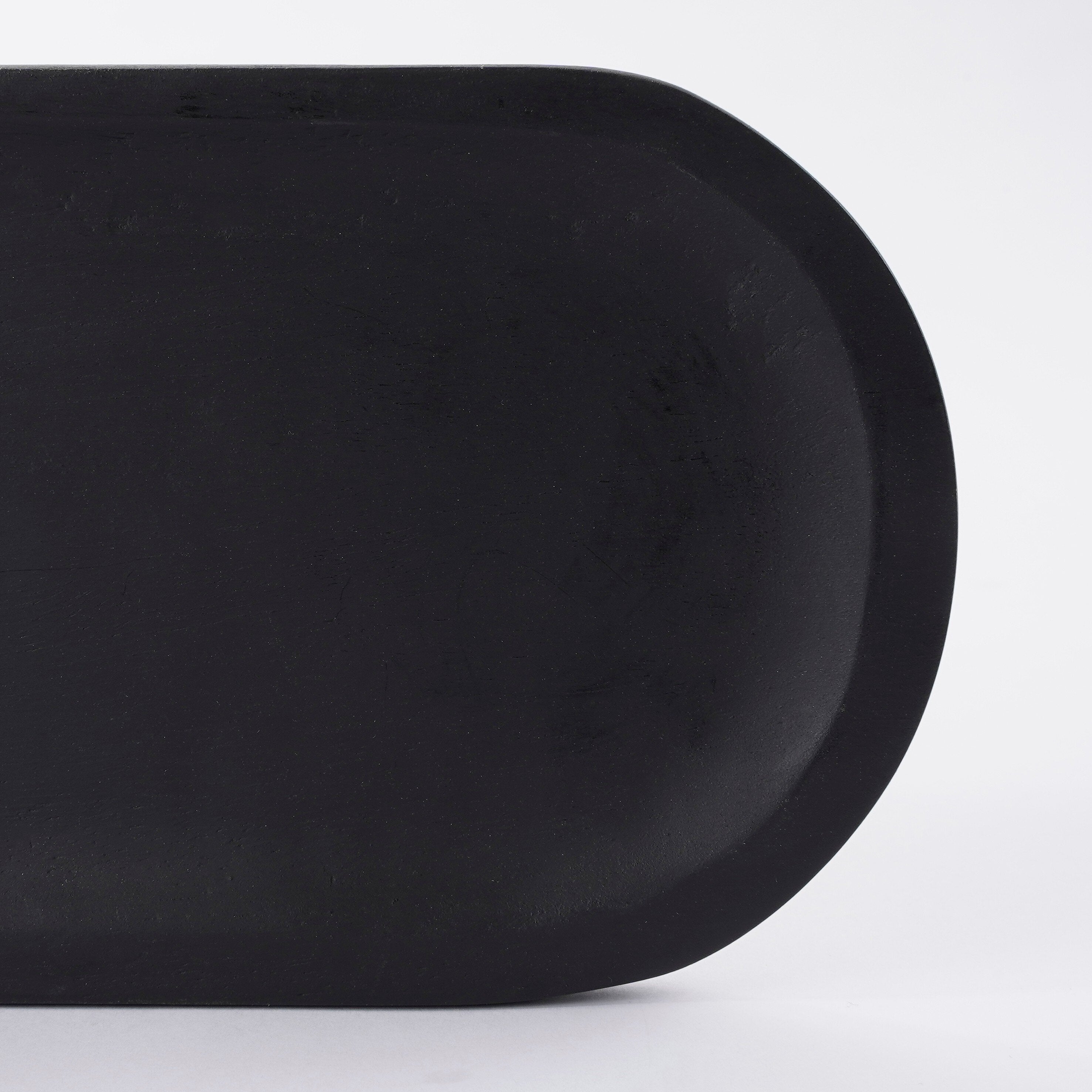Tomar Bowl On Tray Black 4 Pieces Fsc 100% - L36Xw12Xh5Cm