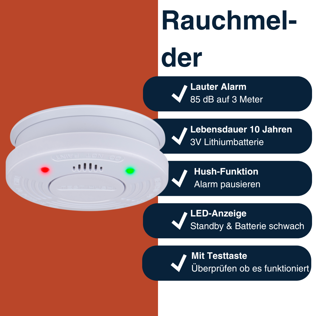 Smoke Alarm 10 Years Batt
