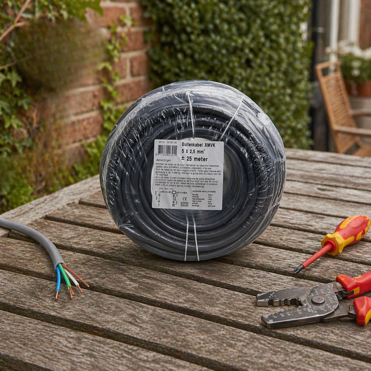Buitenkabel - Xmvk - 5 X 2.5 Mm² - 25 M - Grijs