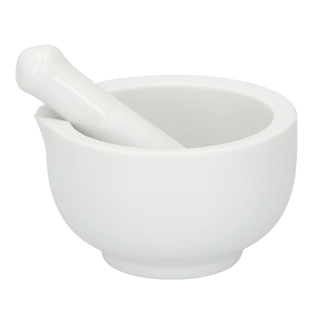 Mortar With Spout And Pestle