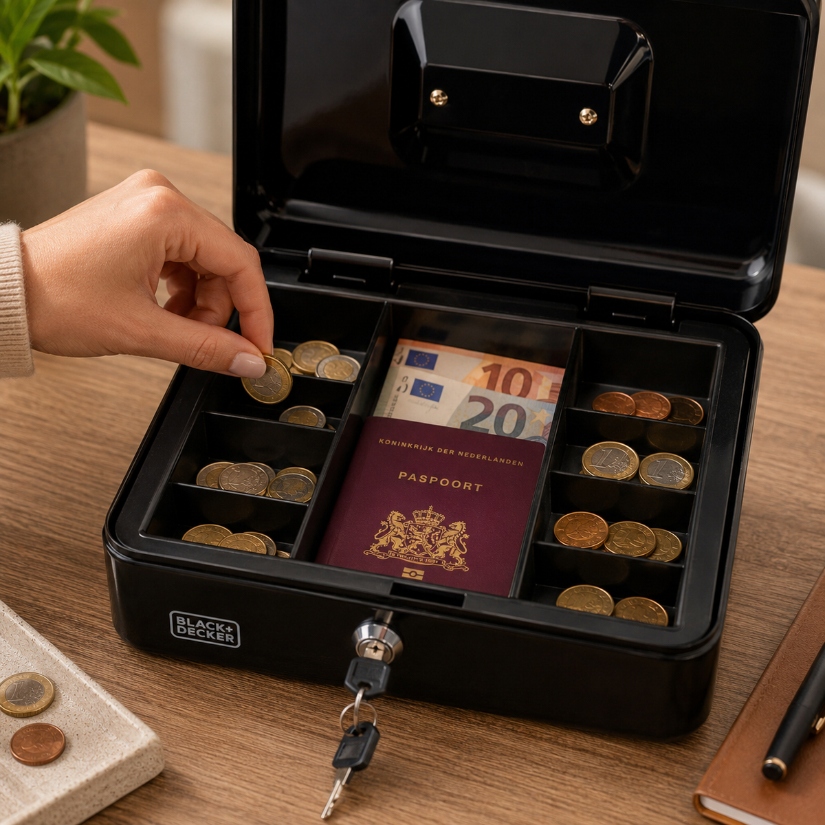 Money Box 5 Tray Divisions
