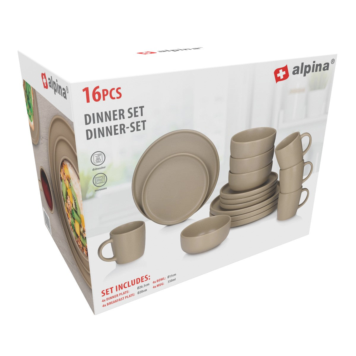 Dinner Set Sand 16Pcs