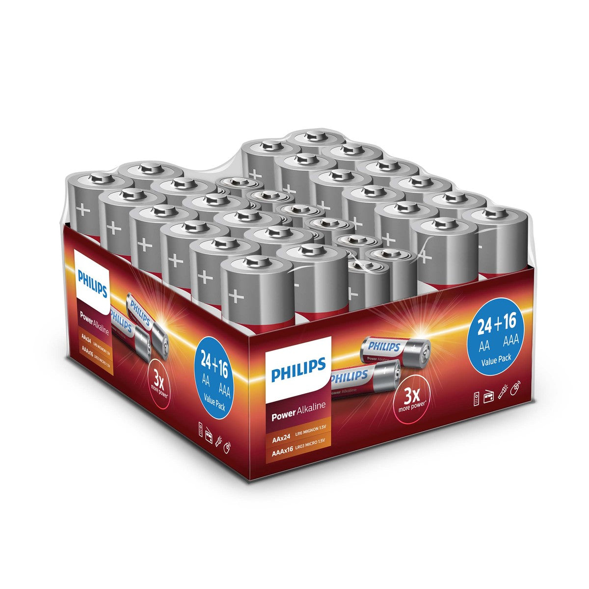 Battery Alk (40) 24Xaa+16Xaaa