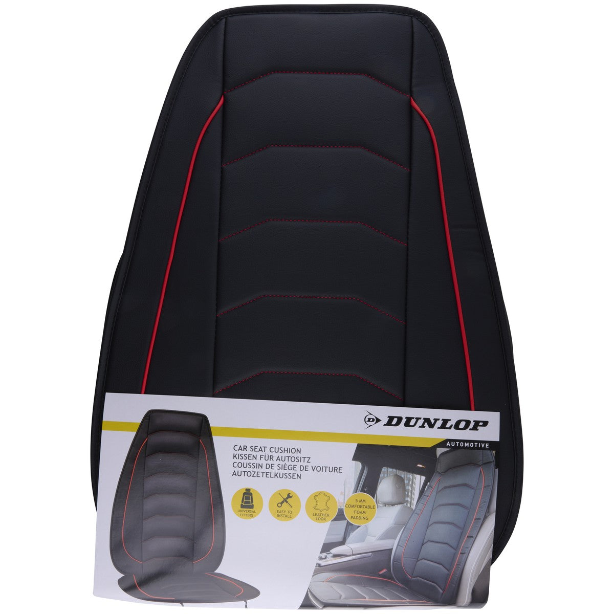 Seat Cushion 5Mm Black & Red