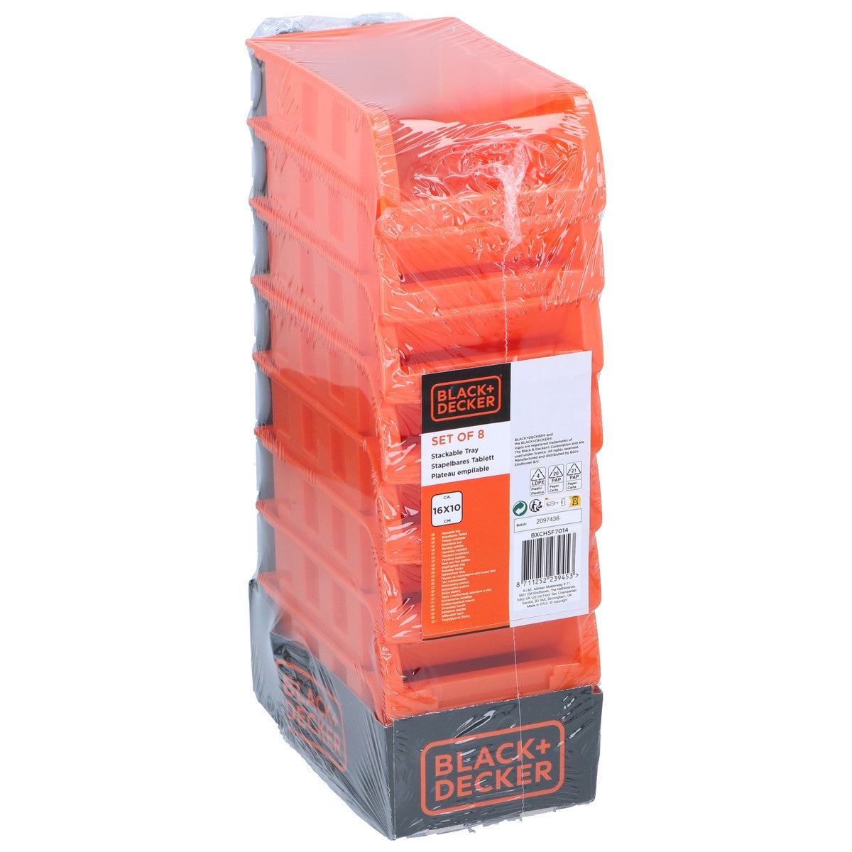Stackable Tray Orange 8Pc