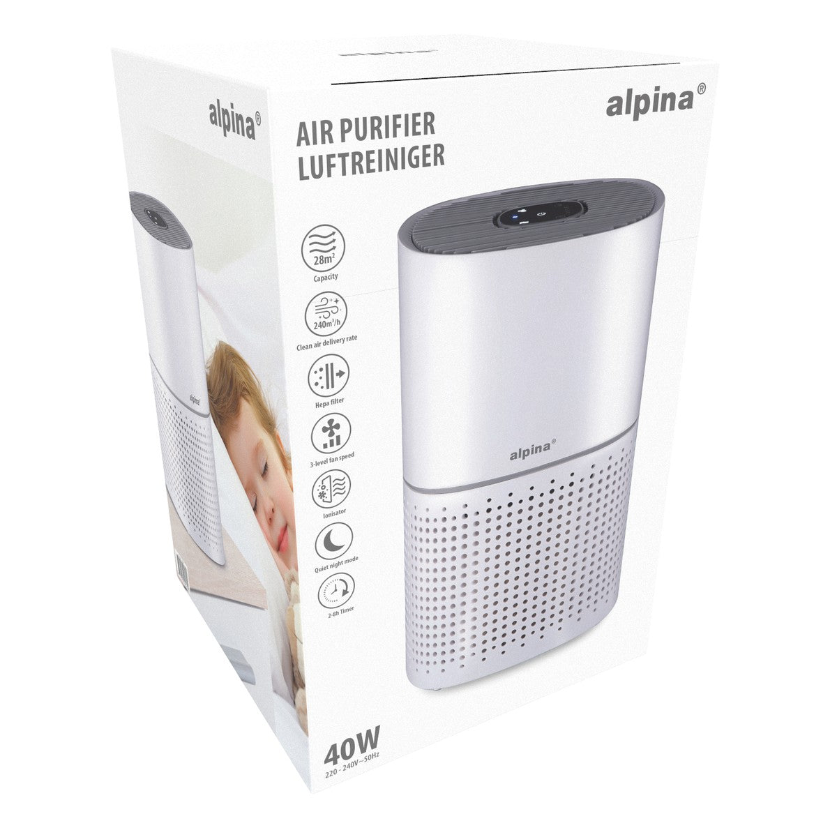 Air Purifier 230V 50W 240 M³/H
