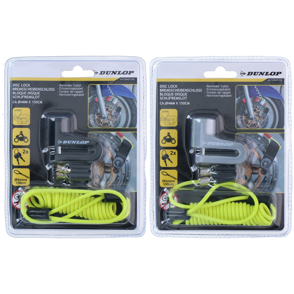 Dunlop Remschijfslot Met Herinneringskabel