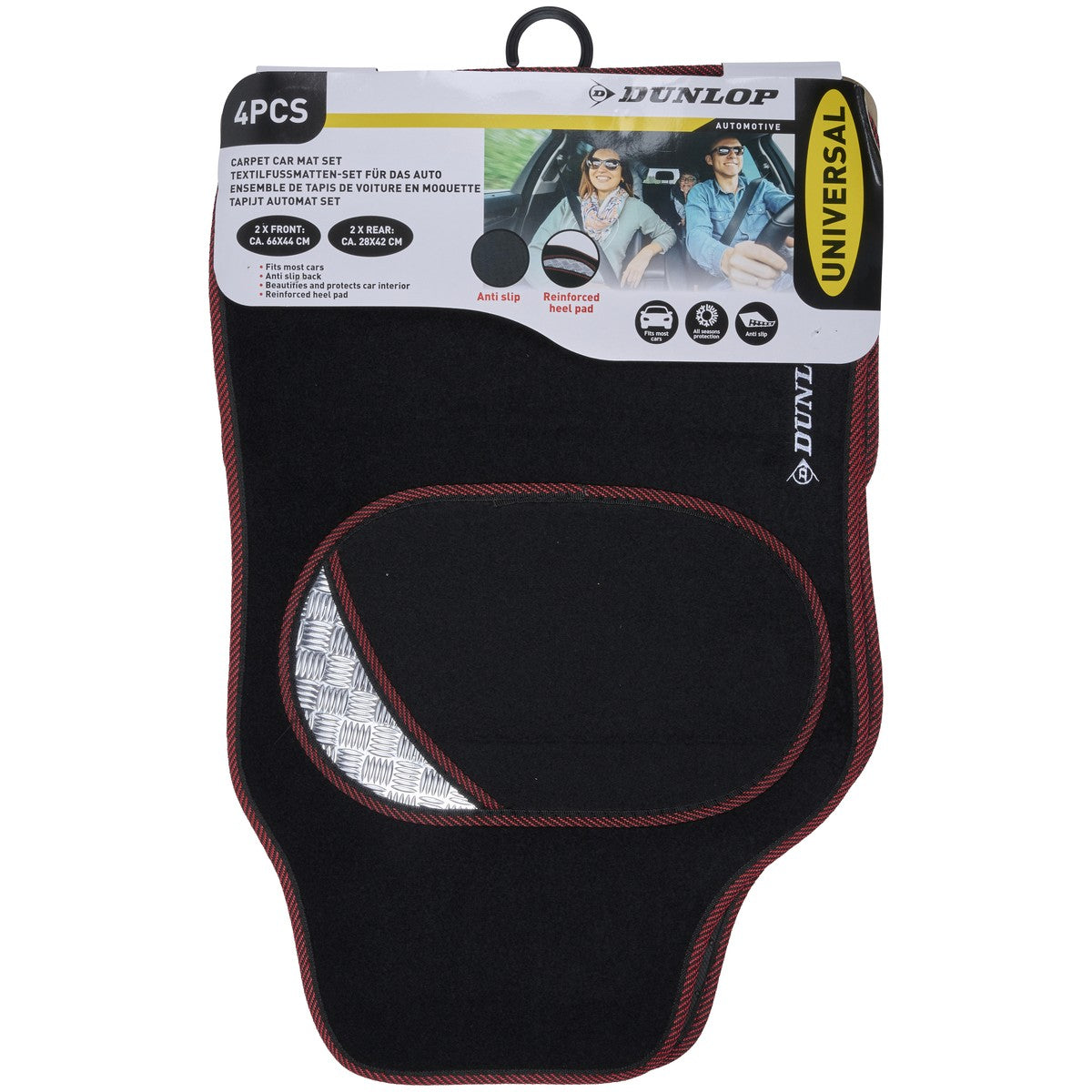 Car Mat Set 4Pcs 66X44Cm