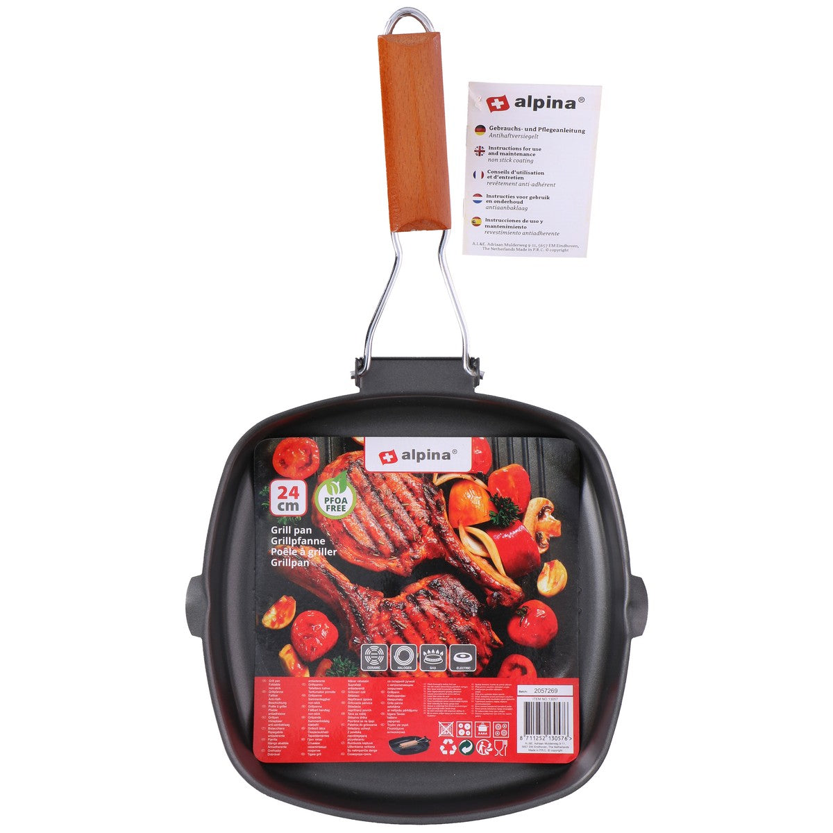 Grill Pan W/Fold Handle Ø24Cm