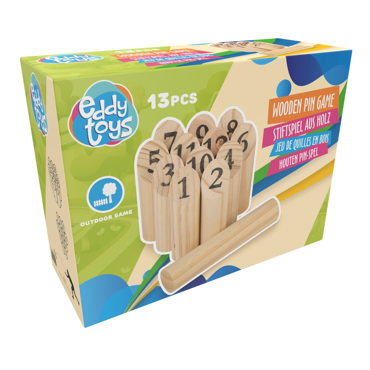Wooden Pin Game 13Pc