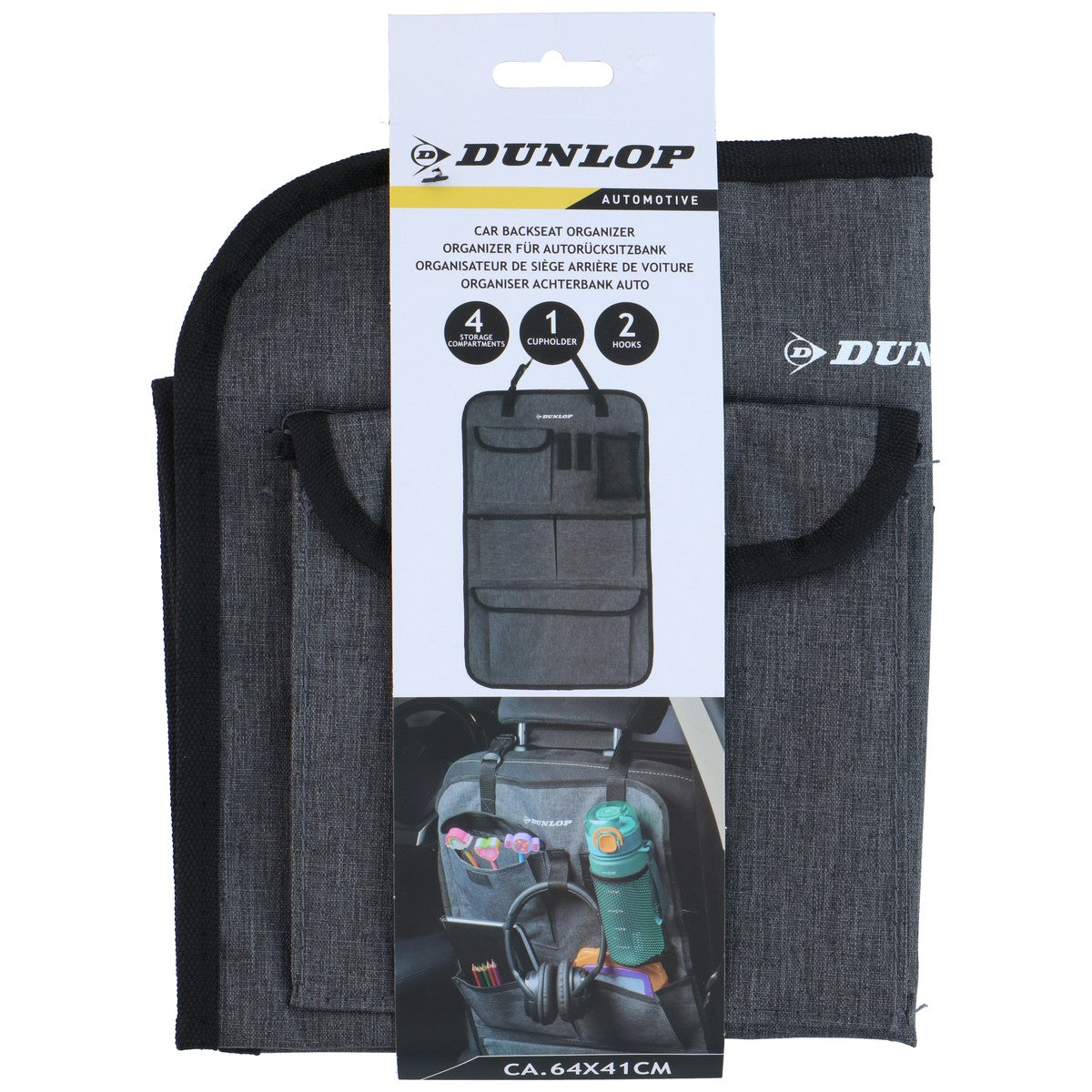 Car Back Seat Organizer Grey