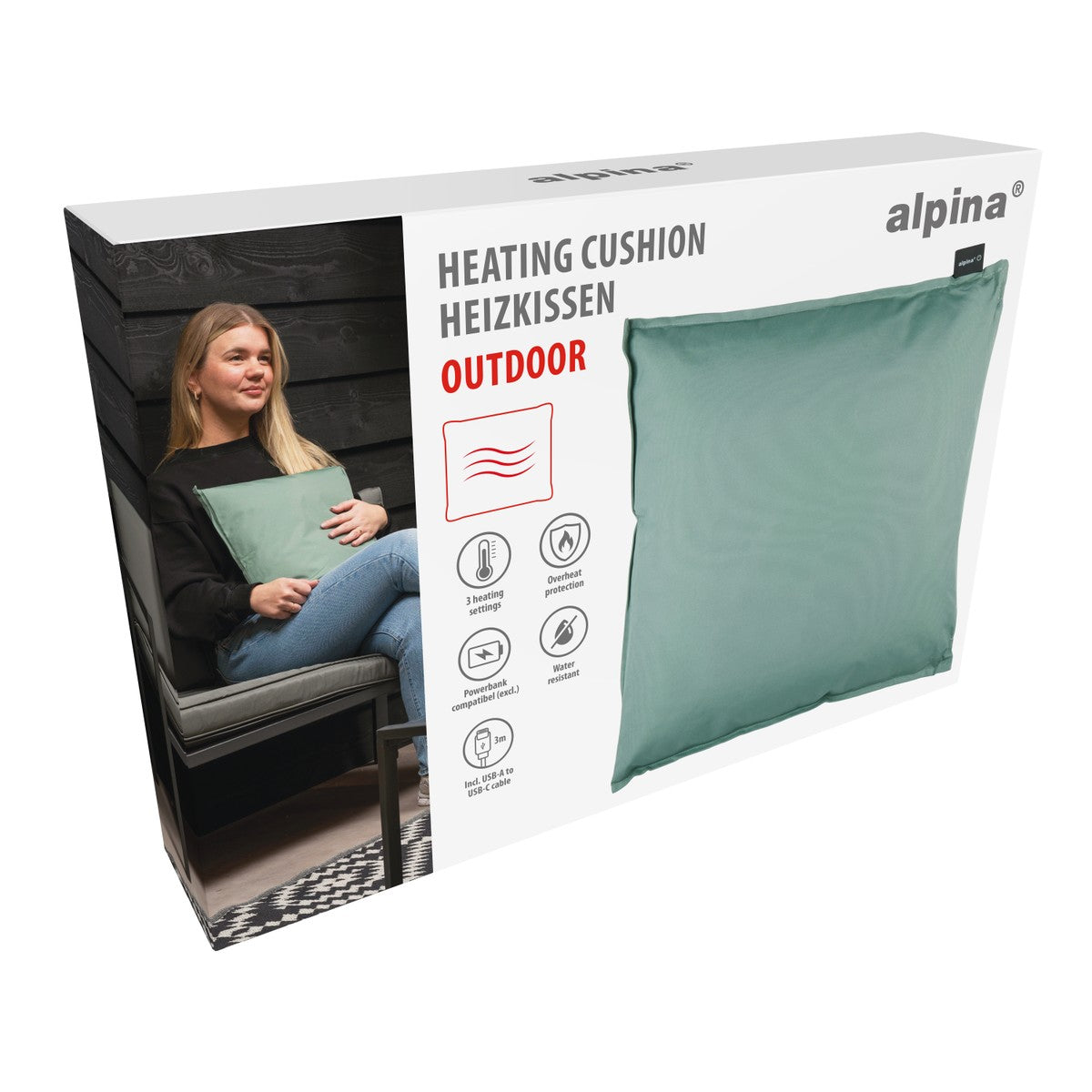 Heating Cushion Outdoor Green