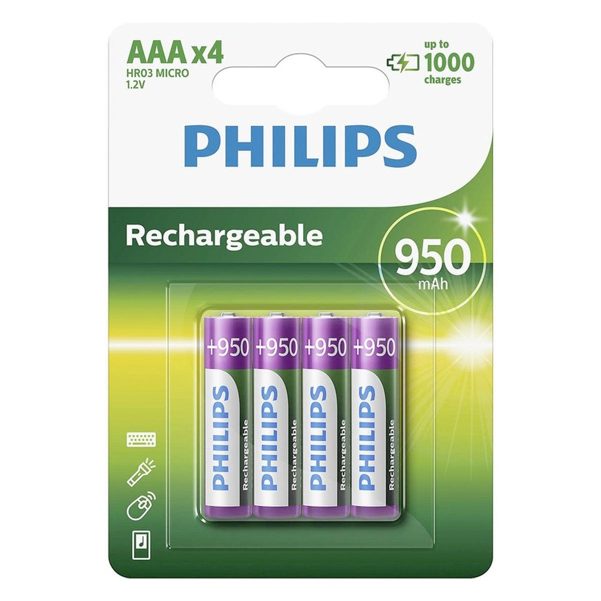 Battery Aaa Nimh 950Mah 4Pc