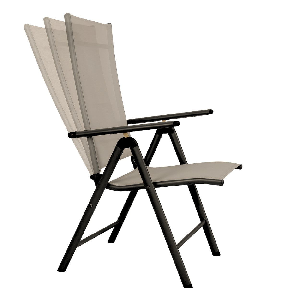 Tuinstoelen Set Santiago Grijs/Zwart