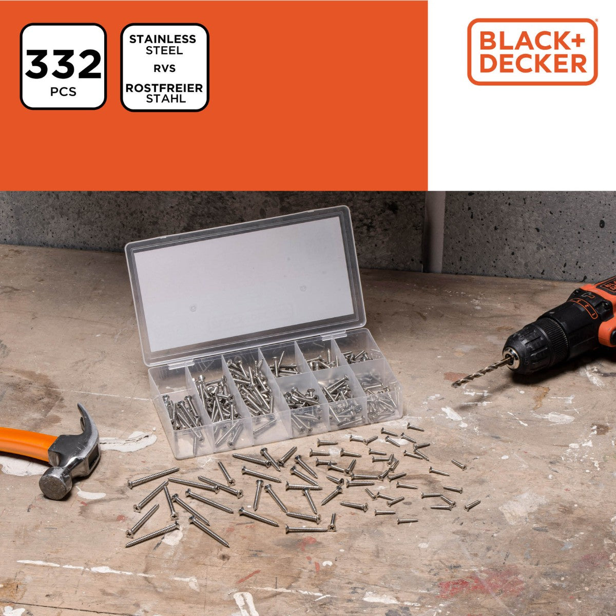 Chipboard Crosshead Ph Wood Screw Ass 332Pcs