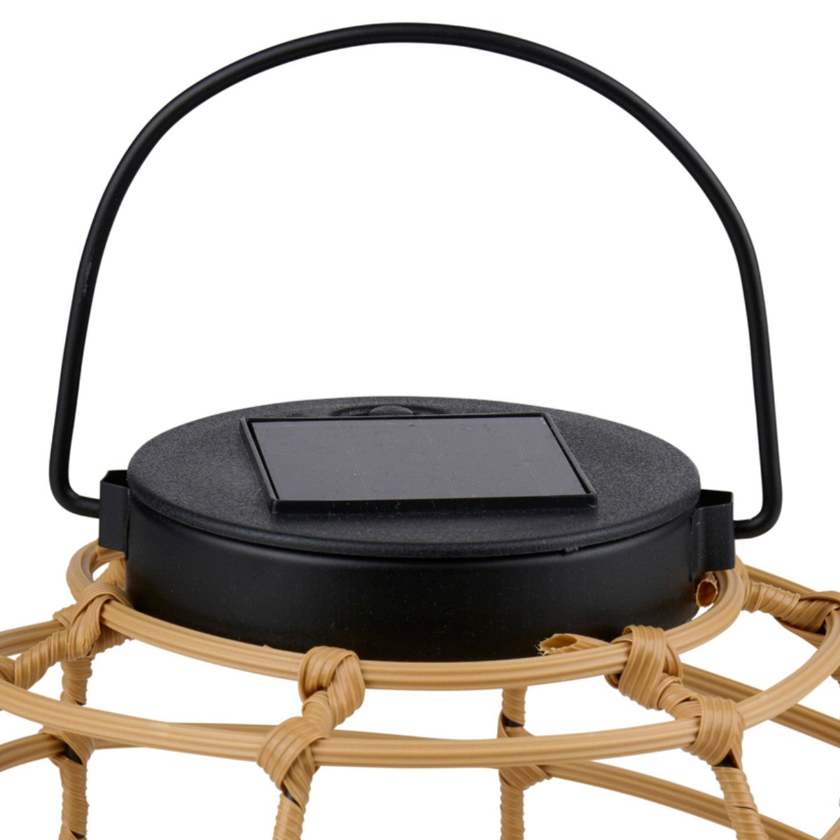 Solar Lantern Bamboo Look