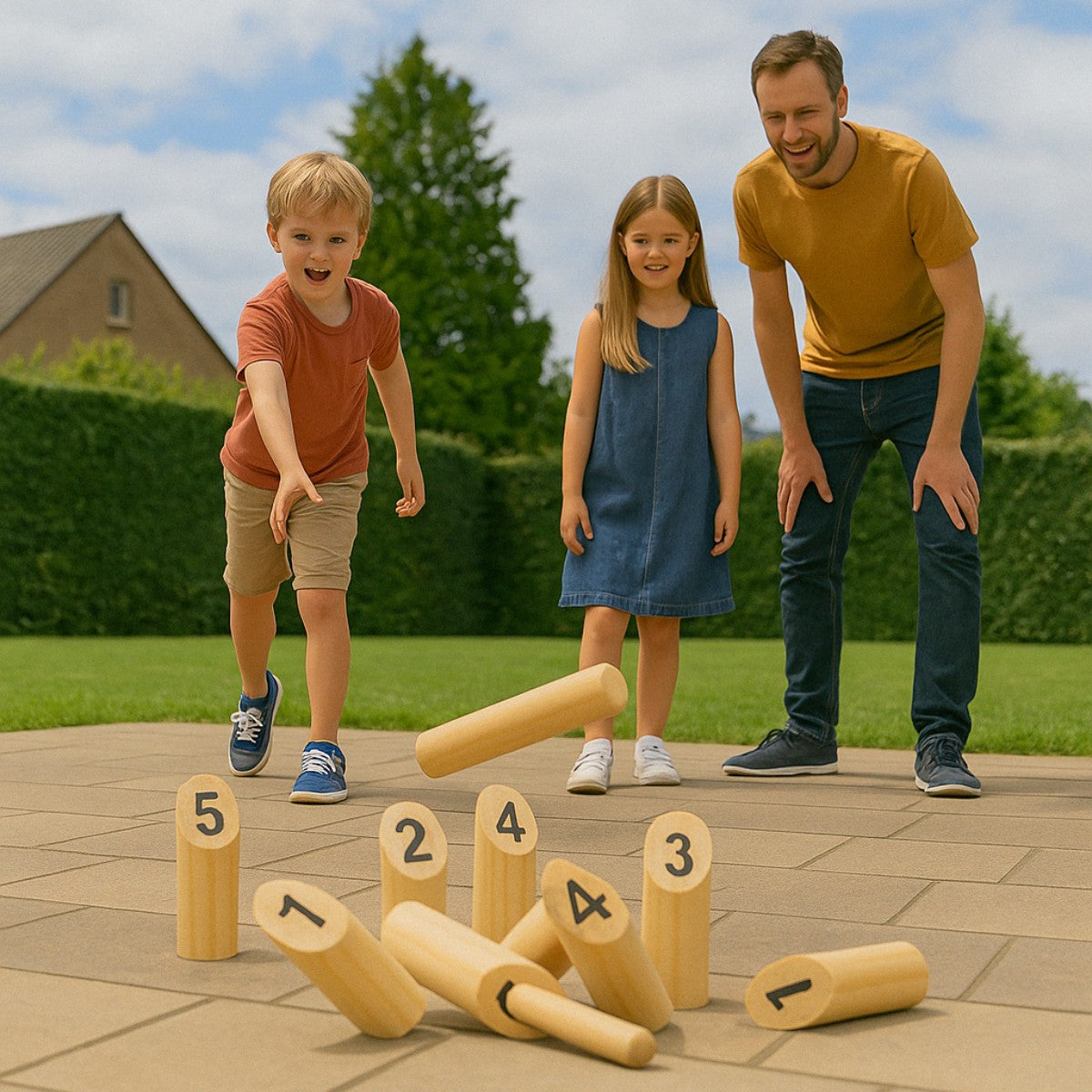 Wooden Pin Game 13Pc