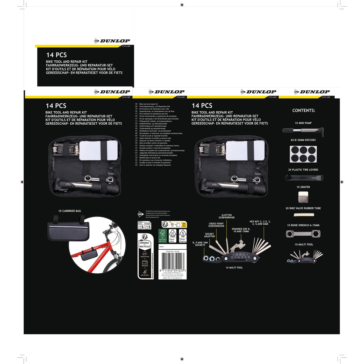Fiets Reparatieset 14-Delig