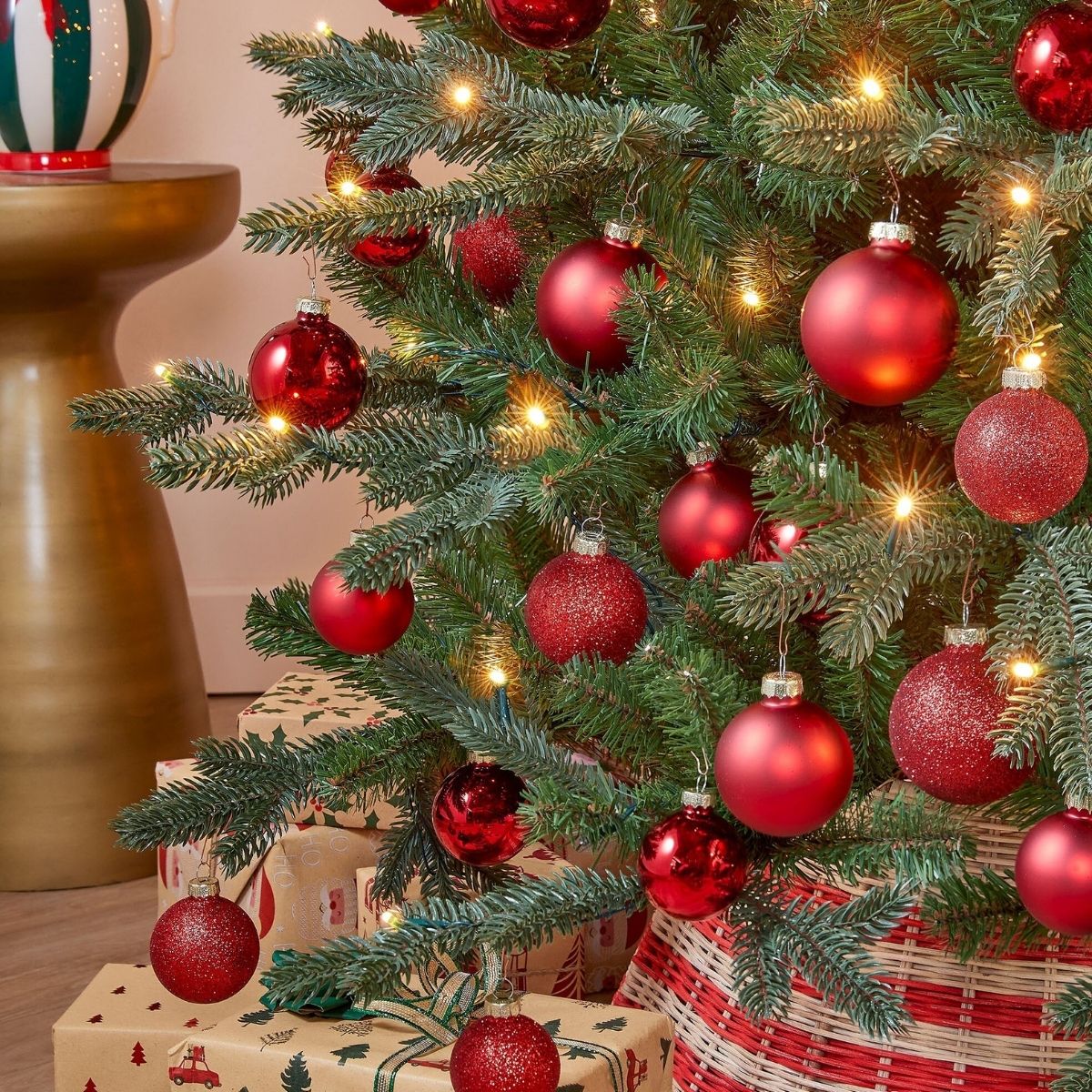 Christmas Baubles Set - 42 Pieces - Ø7 Cm - Red