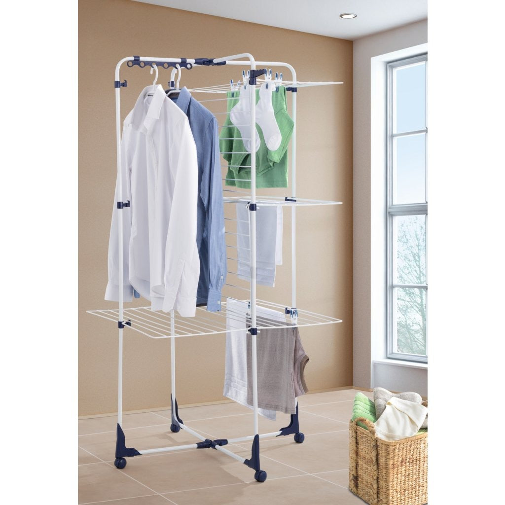 Leifheit 81455 Classic Tower 340 Droogtoren 146X69X73 Cm Blauw/Wit