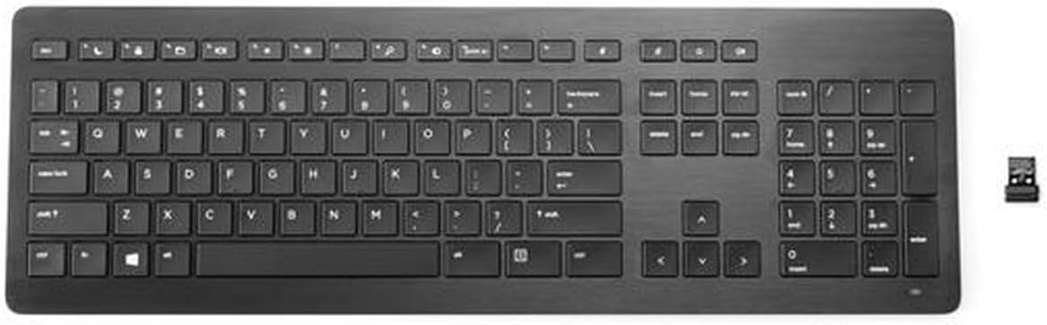 HP Premium – Clavier sans fil AZERTY français 2,4 GHz en aluminium