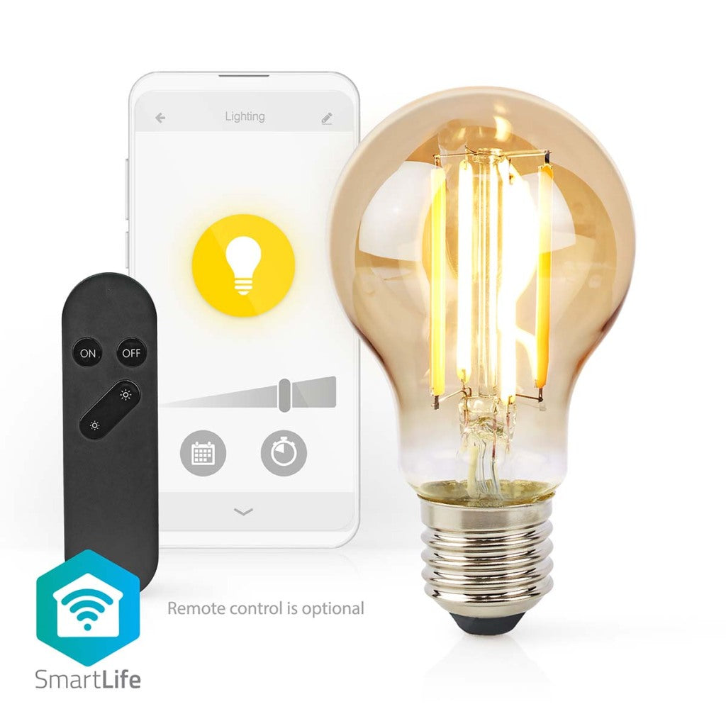 Nedis Wifilrf10A60 Smartlife Led Filamentlamp Wi-Fi E27 806 Lm 7 W Warm Wit Glas Android / Ios Peer