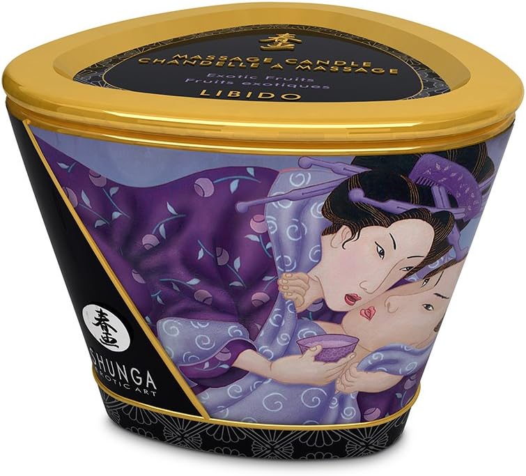 Shunga Bougie de Massage Désire Lueur/Caresse Fruit Exotique