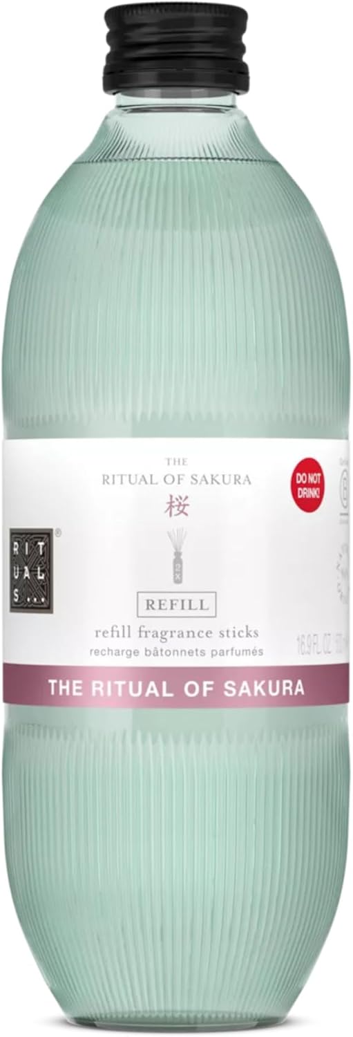 RITUALS Diffuseur d'arômes pour bâtonnets d'arômes 1 x rituels interchangeables Jing - Double insert - Bâtonnets d'arômes avec jujube et fleur de lotus - Parfum relaxant à la maison - 1 x 500 ml