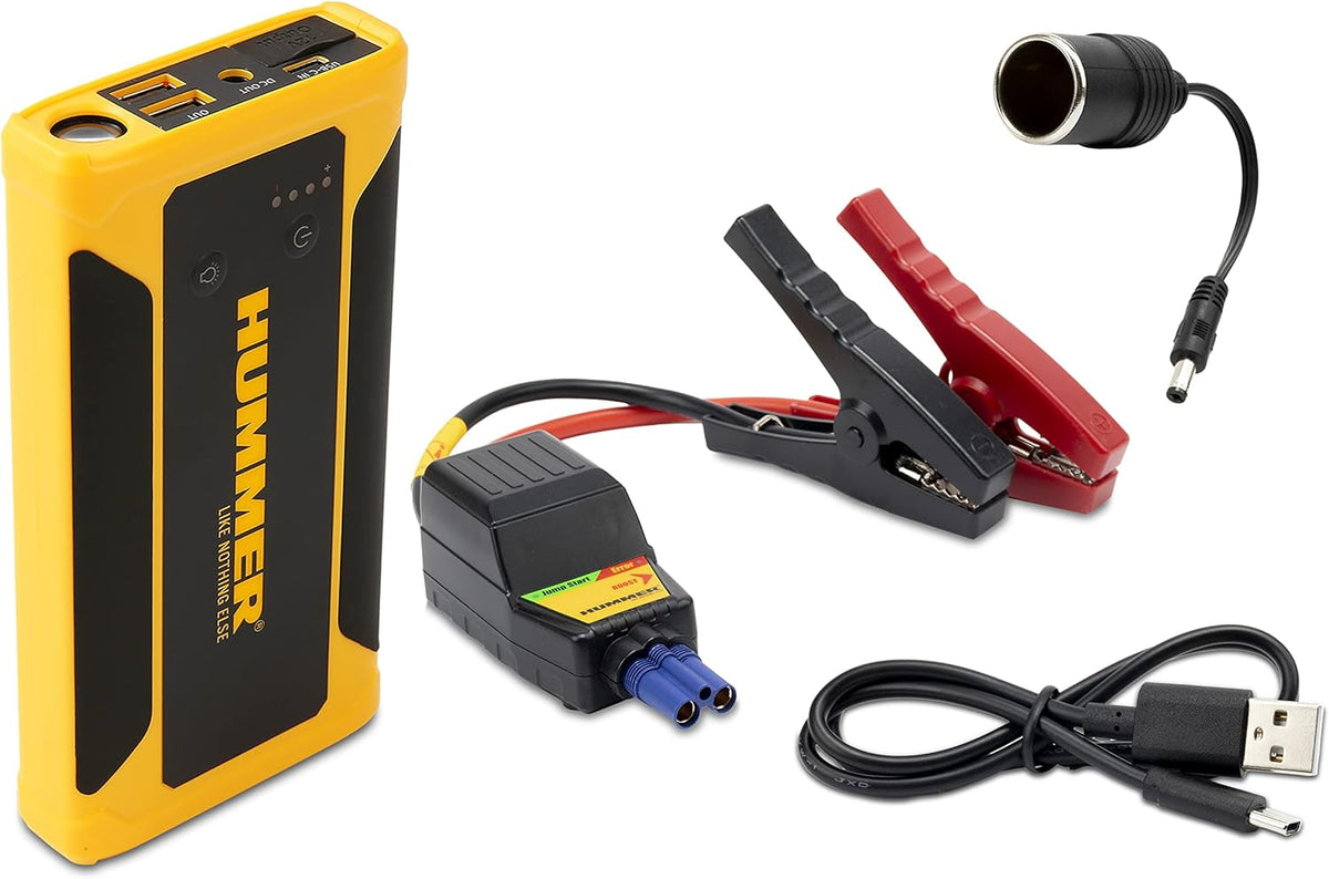 Batterie de démarrage portable 12 V 10 000 mAh jaune
