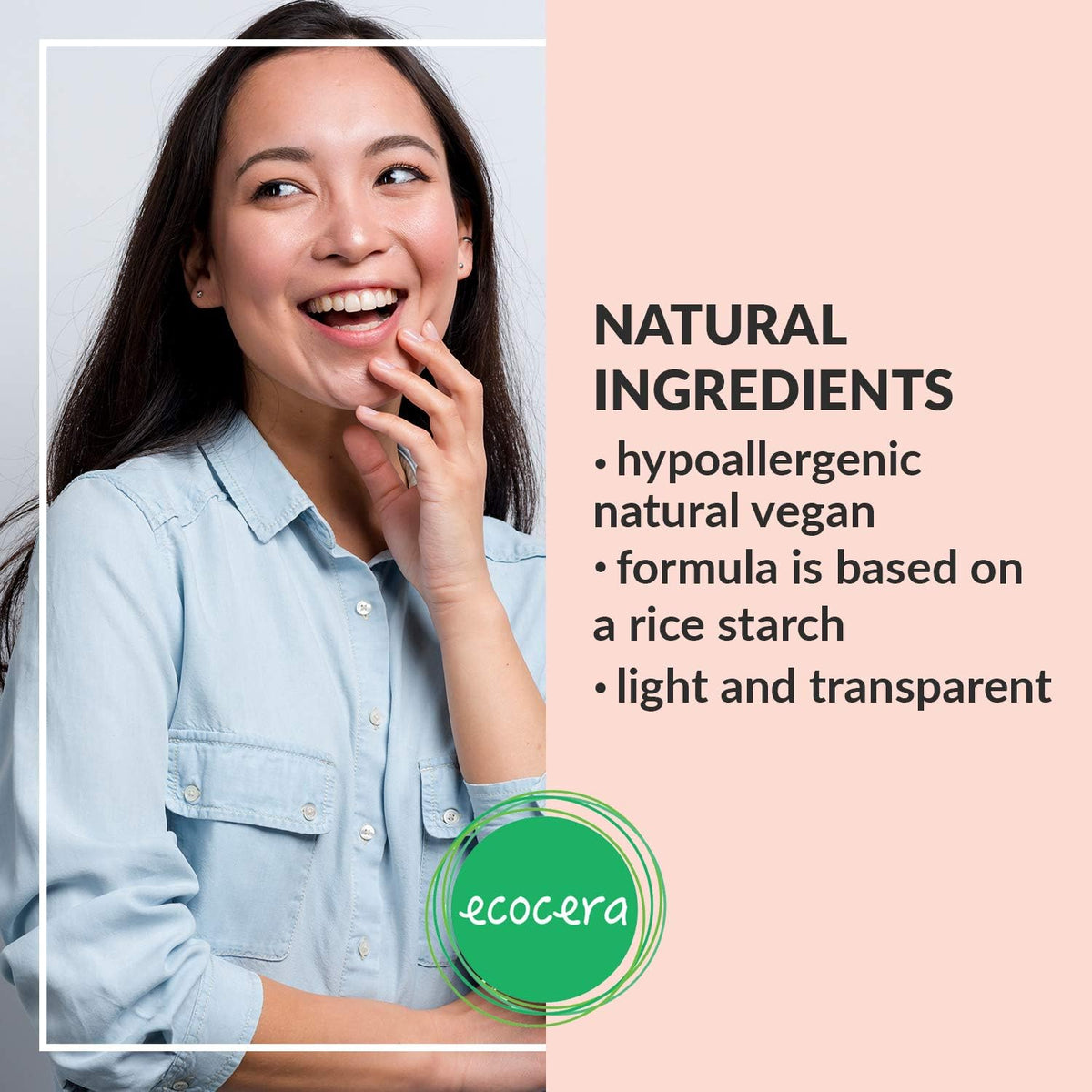 Ecocera Face Rice Powder Full Size – Poudre de riz pour le visage 15 g