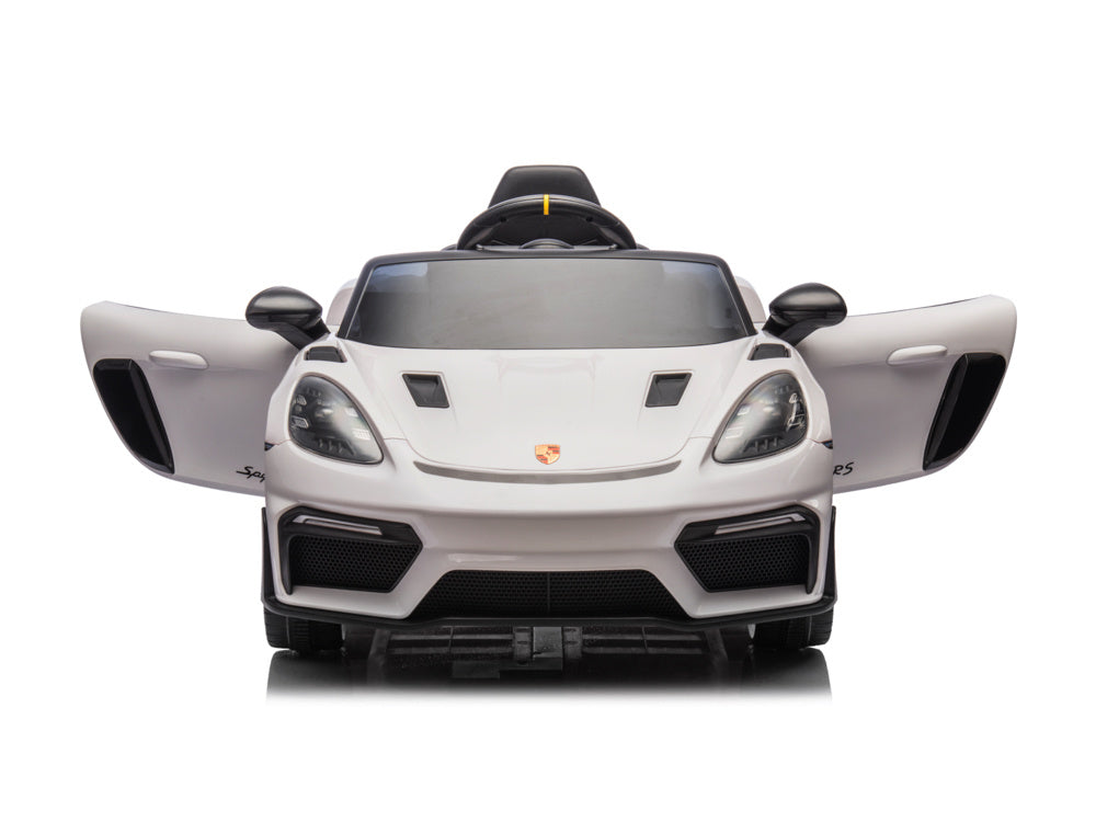 Porsche Spyder Rs, Voiture À Batterie Pour Enfants De 12 Volts, Pneus En Caoutchouc, Siège En Cuir Et Plus Encore !